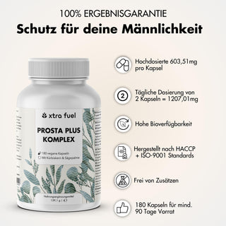 Gélules pour la prostate - Complexe Prosta Plus - Formule efficace à base de graines de citrouille et de palmier nain