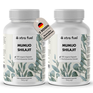 Gélules de Shilajit - 200x gélules Mumijo - gagnant rapport qualité-prix