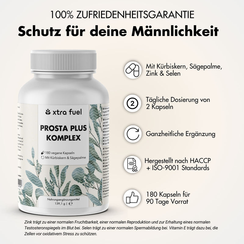 Gélules pour la prostate - Complexe Prosta Plus - Formule efficace à base de graines de citrouille et de palmier nain
