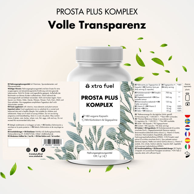 Gélules pour la prostate - Complexe Prosta Plus - Formule efficace à base de graines de citrouille et de palmier nain