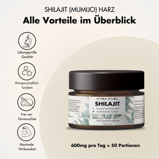 Résine Shilajit - Original Himalaya Mumijo - Testée en laboratoire et 100 % sans métaux lourds
