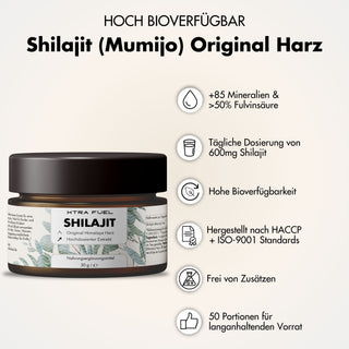 Résine Shilajit - Original Himalaya Mumijo - Testée en laboratoire et 100 % sans métaux lourds