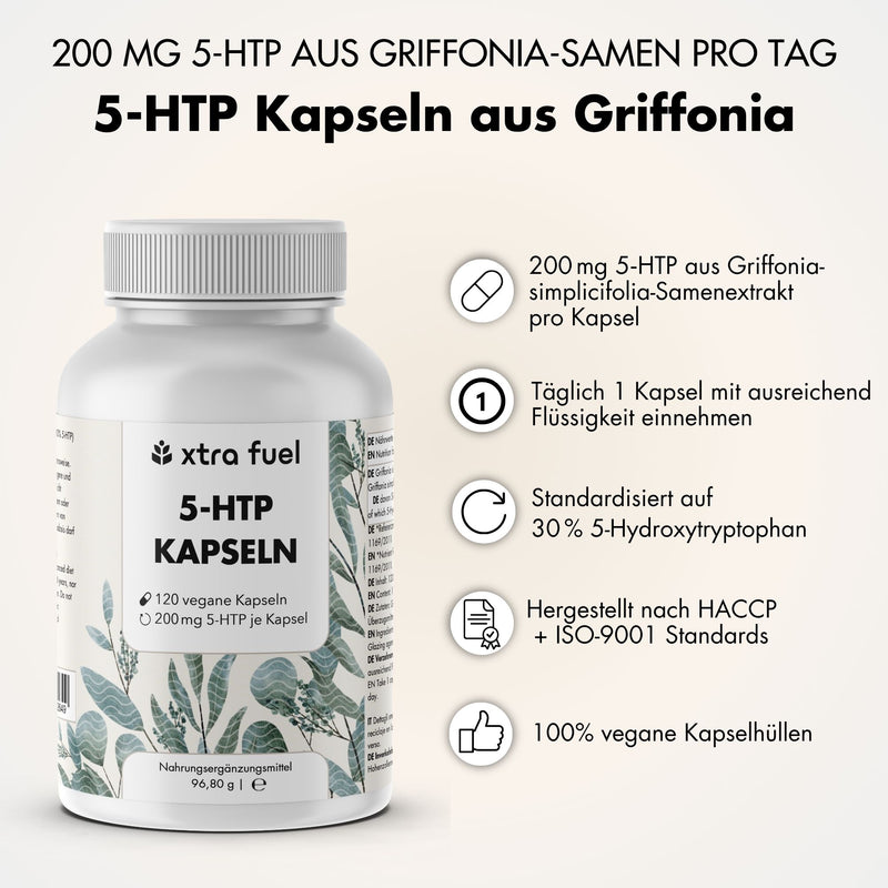 5-HTP 200 - 5-hydroxytryptophane - 30% d'extrait de Griffonia Simplicifolia
