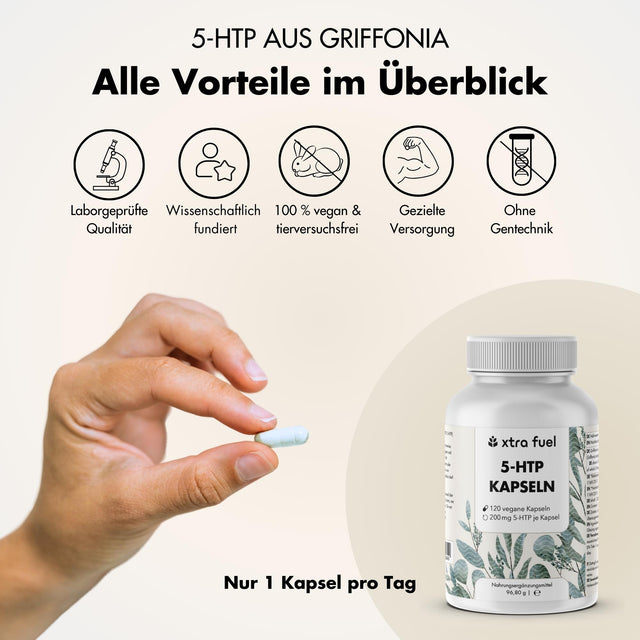 5-HTP 200 - 5-hydroxytryptophane - 30% d'extrait de Griffonia Simplicifolia