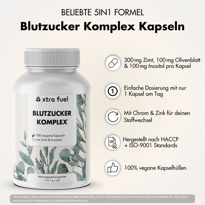 Complexe glycémique* - mélange de nutriments avec cannelle de Ceylan, inositol & feuille d'olivier