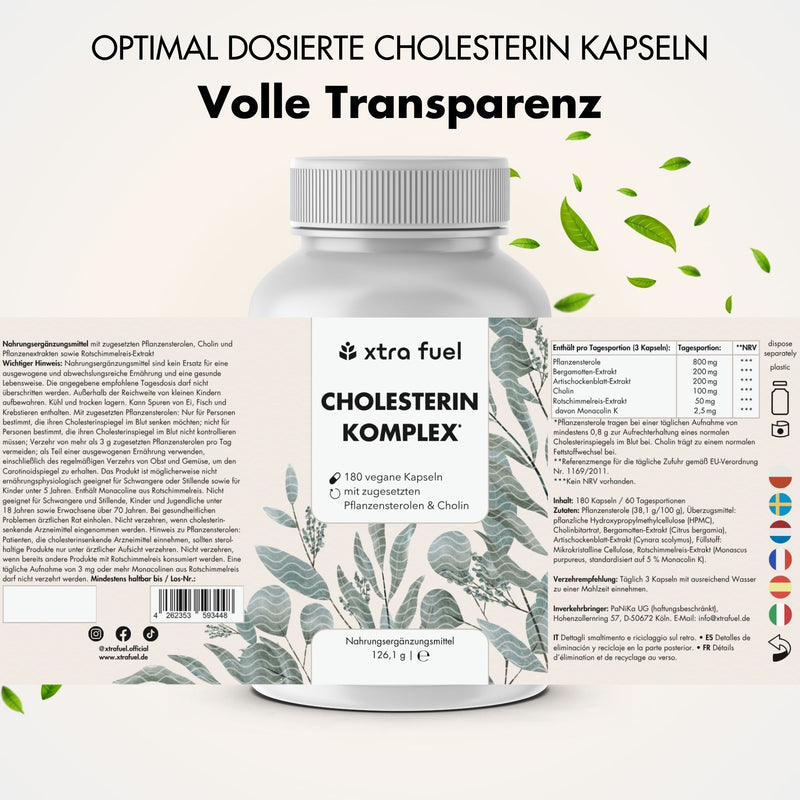 Complexe cholestérol* - complexe de nutriments avec stérols végétaux, bergamote, artichaut & monacoline K