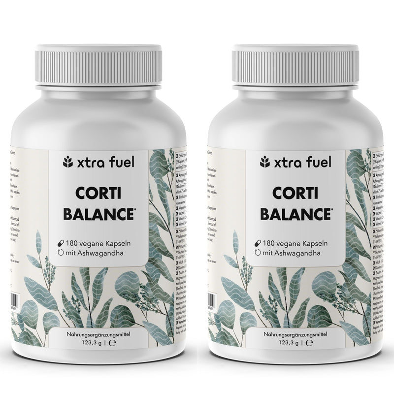 Cortisol Capsules* - Corti Balance* - mélange de nutriments avec Ashwagandha, Rhodiola & Vitamine B6