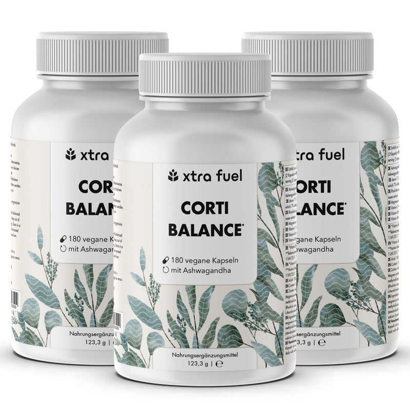 Cortisol Capsules* - Corti Balance* - mélange de nutriments avec Ashwagandha, Rhodiola & Vitamine B6