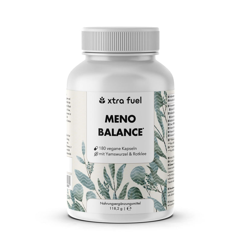 Gélules pour la ménopause - Meno Balance - Formule naturelle avec igname, trèfle rouge, valériane & fer