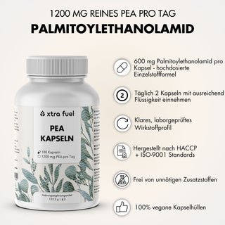 Gélules PEA - Palmitoyléthanolamide micronisé - 1200mg par jour