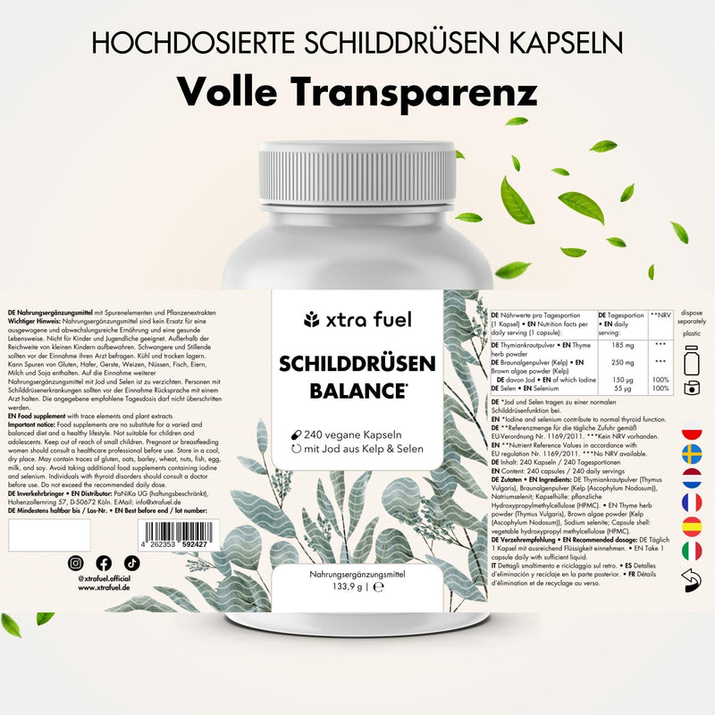 Thyroïde Balance - Thyro Complex - Formule efficace avec Kelp, Thym & Sélénium