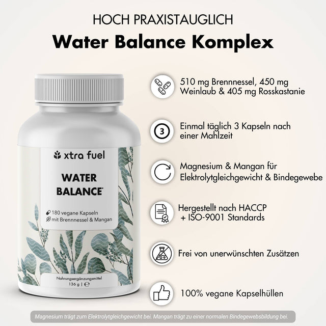 Water Balance - Complexe de nutriments 5 en 1 pour un équilibre électrolytique & des jambes légères*.