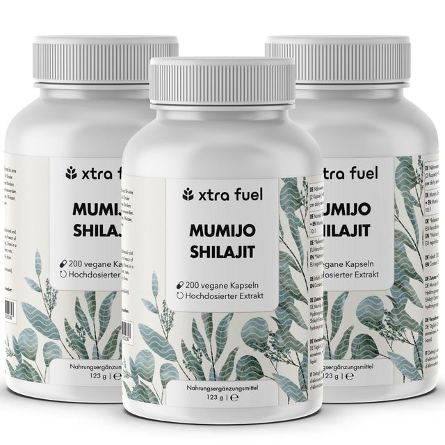Gélules de Shilajit - 200x gélules Mumijo - gagnant rapport qualité-prix