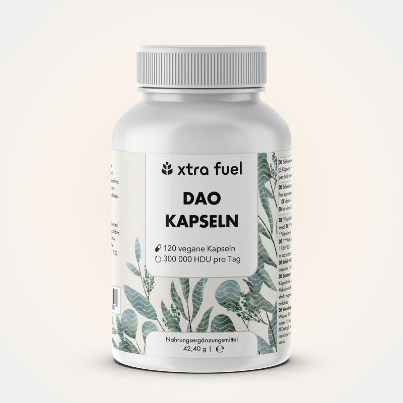 Gélules de DAO DiAminOxidase - Source végétalienne de pousses de pois avec 300.000 HDU par jour