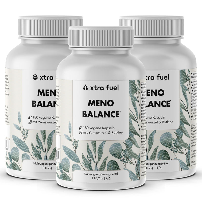 Gélules pour la ménopause - Meno Balance - Formule naturelle avec igname, trèfle rouge, valériane & fer