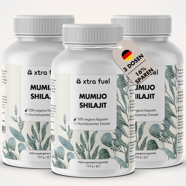 Gélules de shilajit avec >80% d'acide fulvique - Vainqueur du rapport qualité-prix - Original Himalaya Shilajit
