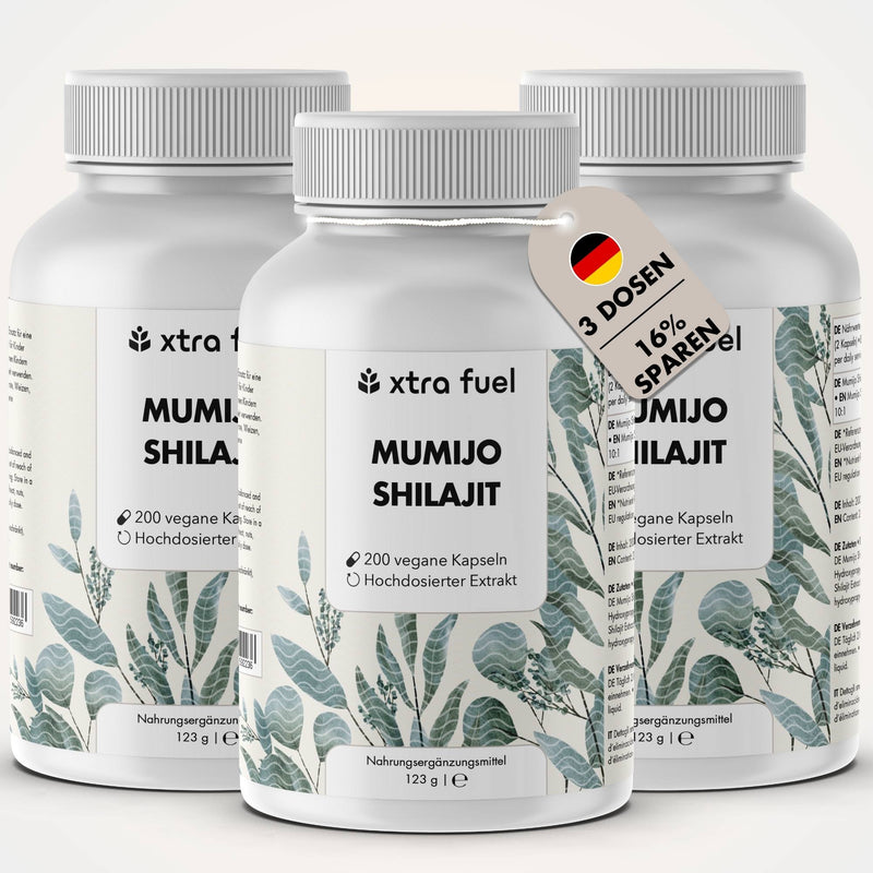 Gélules de shilajit avec >80% d'acide fulvique - Vainqueur du rapport qualité-prix - Original Himalaya Shilajit